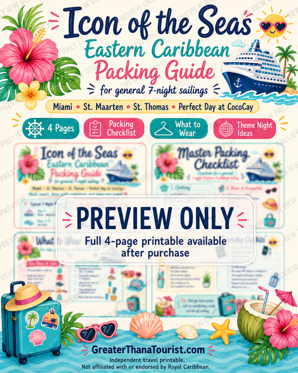 Icon of the Seas Packing List