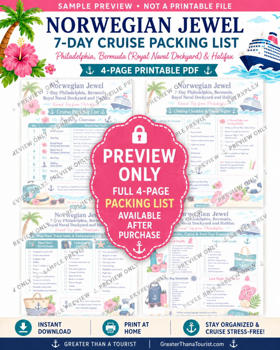 7-day Norwegian Jewel Bermuda and Halifax cruises